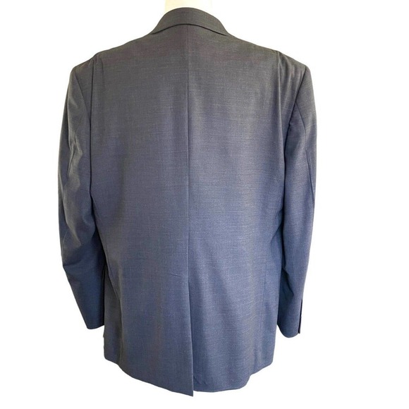 Vtg Banana Republic Men’s Classic Wool Two Button Blazer Charcoal Gray Stretch - Picture 4 of 12